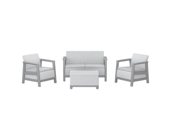 Keter Dārza mēbeļu komplekts Scandi Linea 2 Seater Set gaiši pelēks/tumša tērauda pelēks Jaunumi -Dārzam