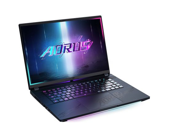 GigaByte AORUS MASTER 16 BYHC5DEE65SP (gray, Intel Core? Ultra 9 275HX, NVIDIA GeForce RTX 5080, 32 GB DDR5, 2 TB (1 TB SSD & 1 TB SSD), Windows 11 Pro) - German - DE Layout Portatīvie datori