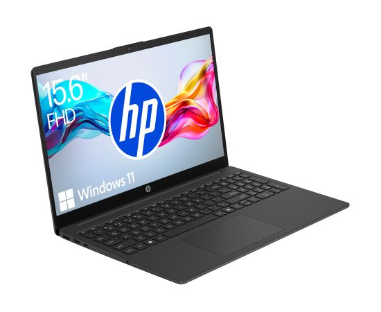 HP 15-fc0065ng (black, AMD Ryzen 5 7430U, AMD Radeon Graphics, 32 GB DDR4, 512 GB (512 GB SSD), without operating system) - DE Layout Portatīvie datori