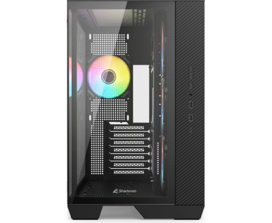 Sharkoon Steel Shark (black, tempered glass x 2) Корпуса