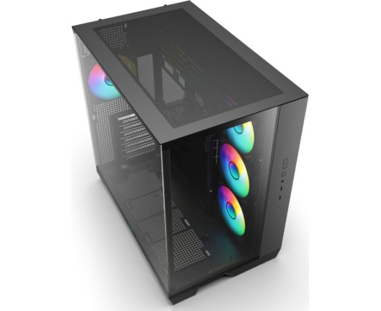 Sharkoon Steel Shark (black, tempered glass x 2) Корпуса