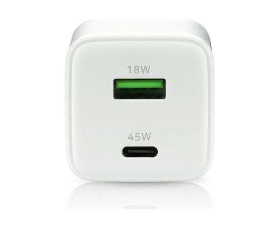 Charger 1 x USB Quick Charge 4.0, 1 x USB-C 45W white Зарядные устройства