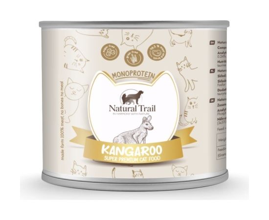NATURAL TRAIL Cat Monoprotein with Kangaroo 185g Консервы кошек