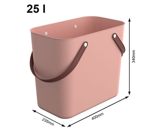 Rotho Multibag Albula Style 25L różowy Meadow rose Atkritumu tvertnes