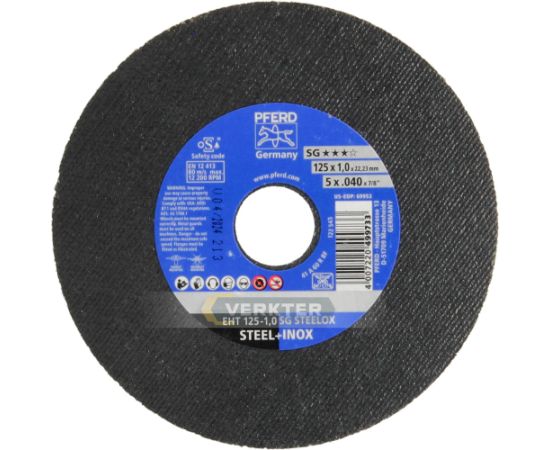 Abrazīvais griešanas disks PFERD; 125x1,0 mm Dažādi diski