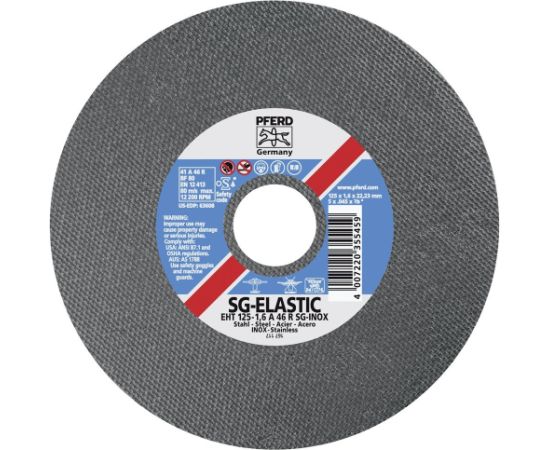 Abrazīvais griešanas disks PFERD SG; 125-1,6 mm metālam Dažādi diski