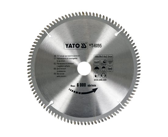 Griešanas disks alumīnijam Yato YT-6095; 250 mm Zāģripas