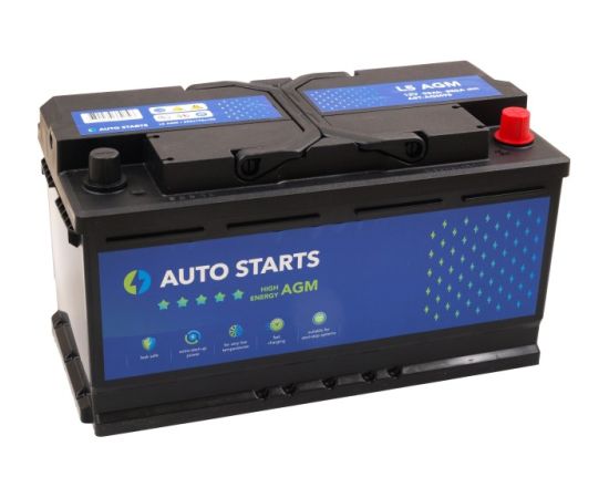 AUTO STARTS HIGH ENERGY AGM 12V 95Ah, 850A (EN) 353x175x190 0/1 EAN4751039330748 Akumulatori