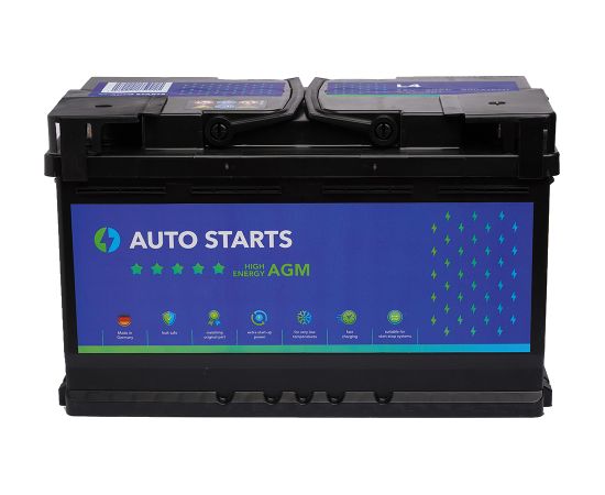 AUTO STARTS HIGH ENERGY AGM 12V 80Ah, 800A (EN) 315x175x190 0/1 EAN4751039330274 Akumulatori