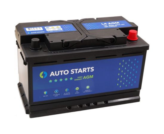 AUTO STARTS HIGH ENERGY AGM 12V 80Ah, 800A (EN) 315x175x190 0/1 EAN4751039330731 Akumulatori