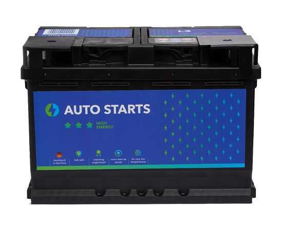 AUTO STARTS HIGH ENERGY 12V 77Ah 780A (EN) 278x175x190 0/1 EAN4751039330243 Akumulatori