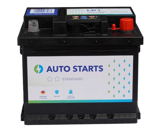 AUTO STARTS STANDARD 12V 44Ah, 440A (EN) 207x175x175 0/1 EAN4751039330038 Akumulatori