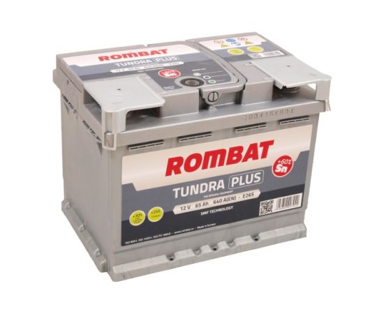 Rombat TUNDRA PLUS 12V 65Ah 640A(EN) L2 242x175x190 0/1 EAN5946602007922 Akumulatori