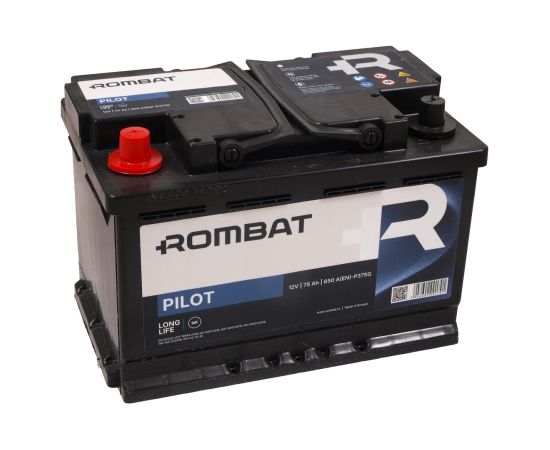 Rombat Pilot 12V 75Ah 650A(EN) L3 278X175X190 1/1 ar kreiso + EAN5946602001791 Akumulatori