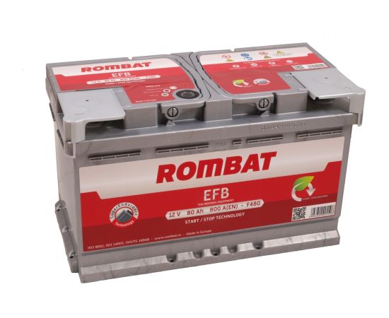 Rombat EFB 12V 80Ah 800A(EN) L4 315x175x190 0/1 EAN5946602005508 Akumulatori