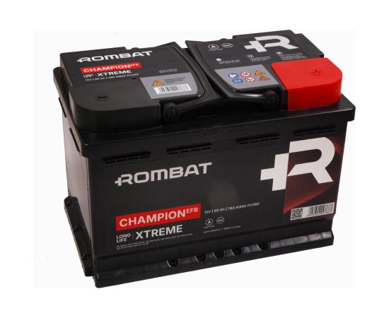 Rombat CHAMPION EFB 12V 80Ah 780A(EN) L3 278X175X190 0/1 EAN5946602007687 Akumulatori
