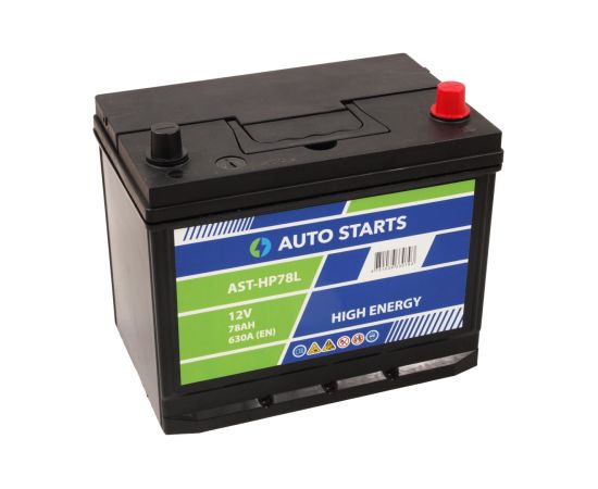 AUTO STARTS HIGH POWER JIS 12V 78Ah, 630A (EN)  260x173x225 0/1 EAN4751039330793 Akumulatori