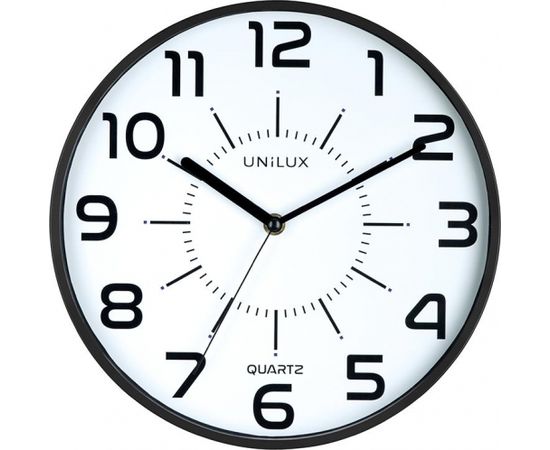 Sienas pulkstenis UNILUX POP, diametrs 28cm, balts