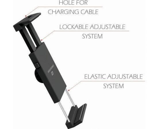 Swissten S-Grip T1-OP Universāls Auto Stiprinājums Pagalvim Planšetēm / Telefoniem / GPS Melns