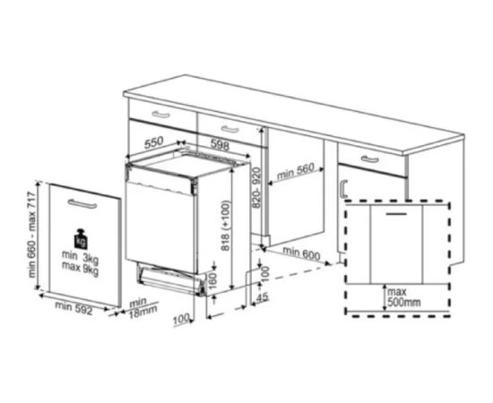 Built-in dishwasher Beko Посудомоечные машины
