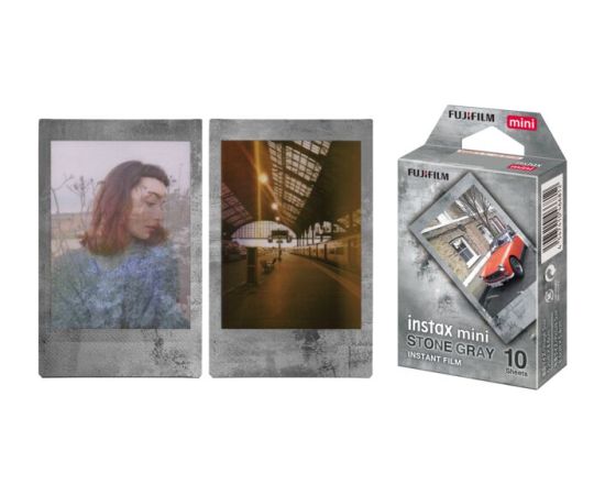 Fujifilm Instant Photo Plates Instax Mini Stone Gray 54 x 86 mm Image size: 46 x 62 mm Quantity 10 Jaunumi - Datori