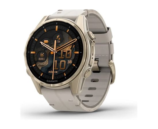Garmin Fenix 8 3.3 cm (1.3") AMOLED 43 mm Digital 416 x 416 pixels Touchscreen Gold Wi-Fi GPS (satellite) Smart-Watch Умные часы