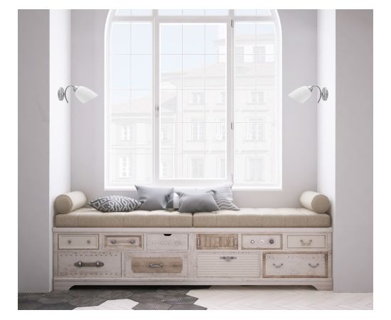 Classic single wall lamp Activejet NIKITA nickel E27 for the living room Jaunumi -Dārzam