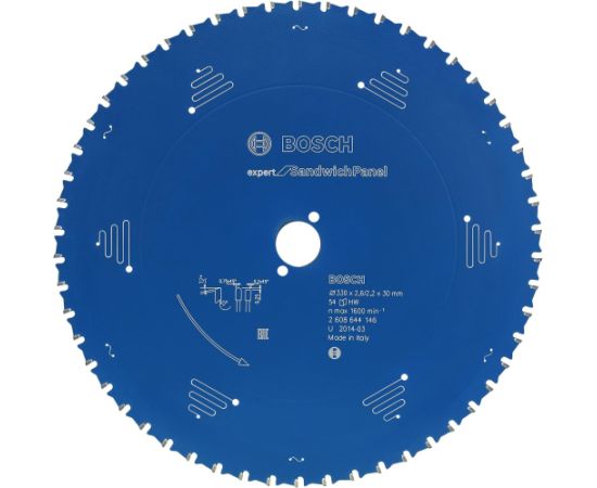 Griešanas disks Bosch 2608644165; 350x30 mm; Z60 Zāģripas