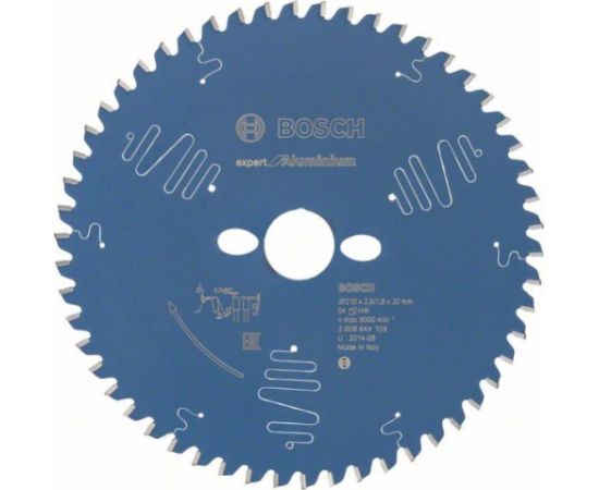 Griešanas disks Bosch Expert for Aluminium 2608644109; 210x30 mm; Z54 Zāģripas