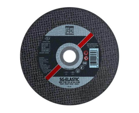 Abrazīvais griešanas disks Pferd EHT178-3.2; 178x3,2x22,23 mm metālam Dažādi diski