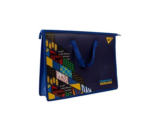 Portfeļu mape YES A3 "Stands ar Ukrainu" ar auduma rokturiem Папки документов