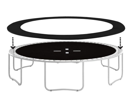 Springos 10FT melns atsperes pārsegs Batuti un aksesuāri