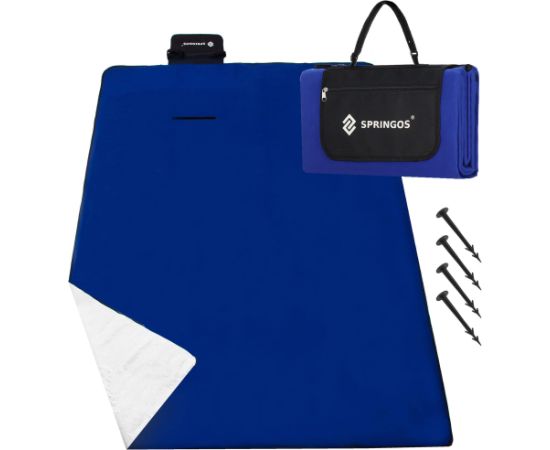 Pludmales piknika sega Springos PM039, 200x200 cm Paklājiņi