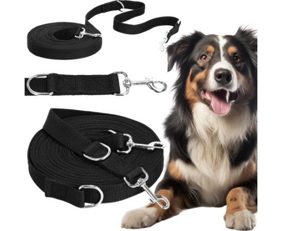Treniņu pavada sunim Springos PA0334 10 m līdz 15 kg melna Citas preces