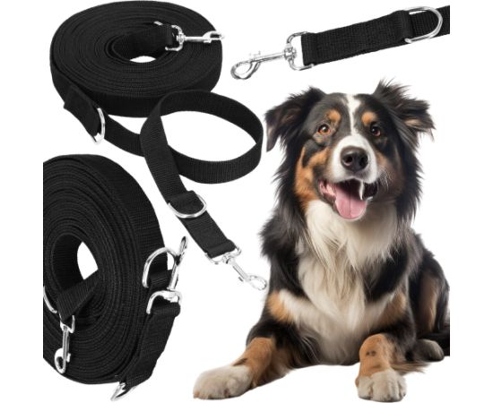 Treniņu pavada sunim Springos PA0334 10 m līdz 15 kg melna Citas preces