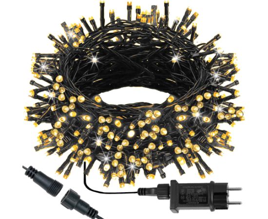 Eлочные огни Springos CL0544  500 светодиодов теплый белый + холодный белый вспышка 27,5 м освещение IP44 Ziemassvētku lampiņas, LED virtenes