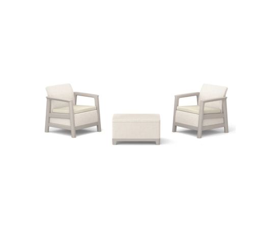 Keter Комплект садовой мебели Scandi Linea Balcony Set, цвет серый/светло-бежевый. Новинки Для дома и сада 