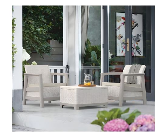 Keter Комплект садовой мебели Scandi Linea Balcony Set, цвет серый/светло-бежевый. Новинки Для дома и сада 