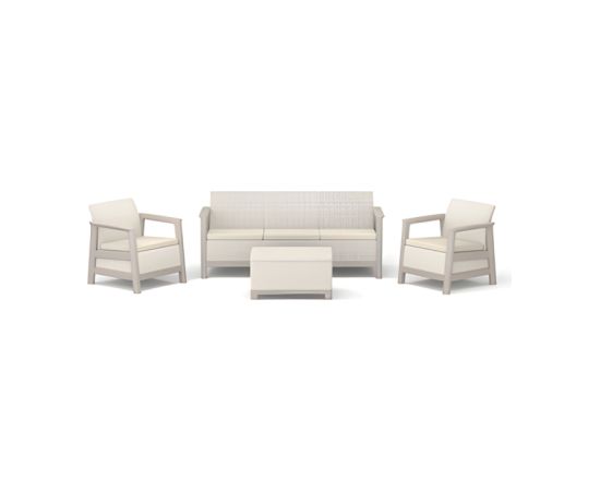 Keter Dārza mēbeļu komplekts Scandi Linea 3 Seater Set oļu pelēks/gaiši bēšs Jaunumi -Dārzam