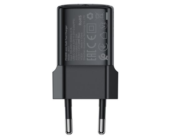Сетевая зарядка Acefast A117 20W GaN USB-C черная Зарядные устройства