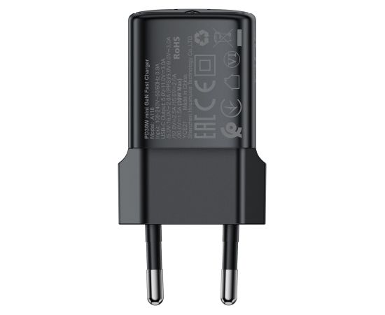 Сетевая зарядка Acefast A118 30W GaN USB-C черная Зарядные устройства