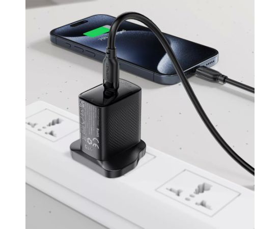 USB cable Acefast C16-03 USB-C to USB-C 1.2m black Data USB kabeļi