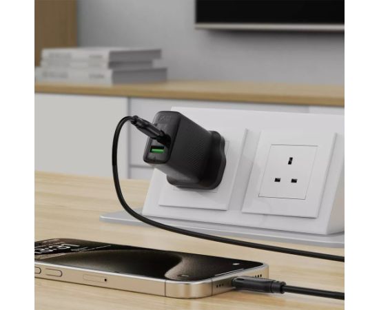 USB cable Acefast C16-03 USB-C to USB-C 1.2m black Data USB kabeļi