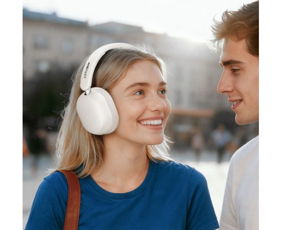 Wireless headphones Acefast H12 Hybrid ANC white Austiņas