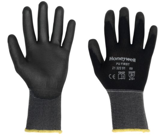 Cimdi Honeywell Vertigo Black PU C&G 1; 9/L izmērs Telpu tīrīšanas un uzkopšanas piederumi