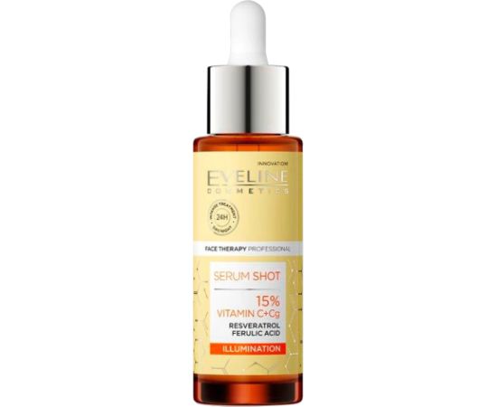 Eveline Cosmetics, Serum Shot, Vitamin C 15 %, Brightening, Serum, For Face, 30 ml *Tester Ķermeņa kosmētika