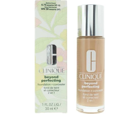 Clinique, Beyond Perfecting, Full Coverage, Liquid Foundation & Concealer 2-In-1, 38, Sesame, 30 ml Kосметические средства