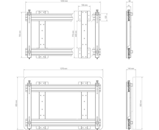 Hagor wall mount for Cisco WebEx Board 55" / Board Pro 55" (black) Крепления для телевизоров