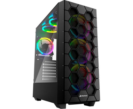 Sharkoon RGB HEX Refurbished (black, tempered glass side panel) Корпуса