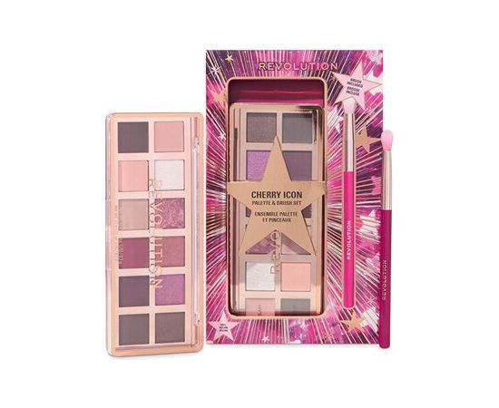 Makeup Revolution Cherie Icon Eye Shadow Palette and Brush Set - Dárková sada Smaržas - NESAKĀRTOTS